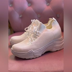 White Platform Sneakers